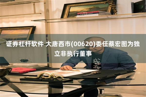 证券杠杆软件 大唐西市(00620)委任蔡宏图为独立非执行董事