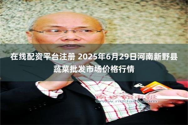 在线配资平台注册 2025年6月29日河南新野县蔬菜批发市场价格行情